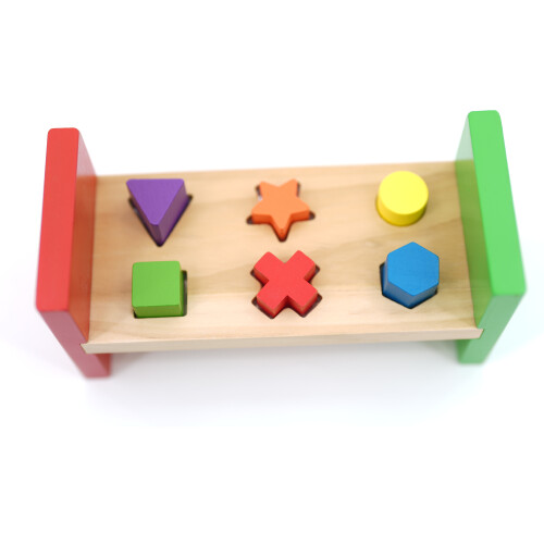 The Magic Toy Shop Hammer Pounding Workbench Early Educational Wooden Toy Game Development Playset 1
