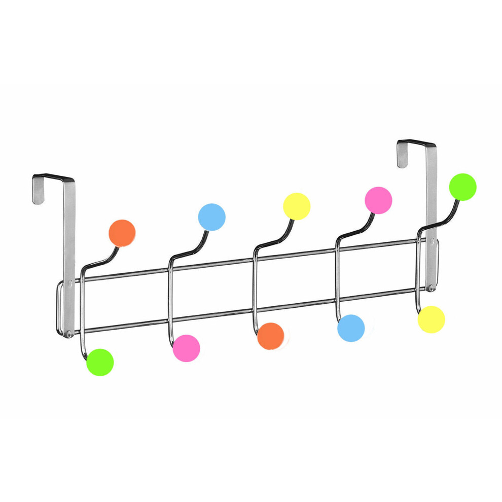 Over Door Hanger 10 Hook Multicoloured Beads
