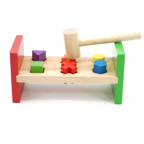 The Magic Toy Shop Hammer Pounding Workbench Early Educational Wooden Toy Game Development Playset