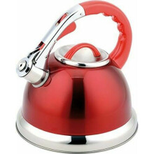 Whistling Kettle 3.5L Red Stainless Steel