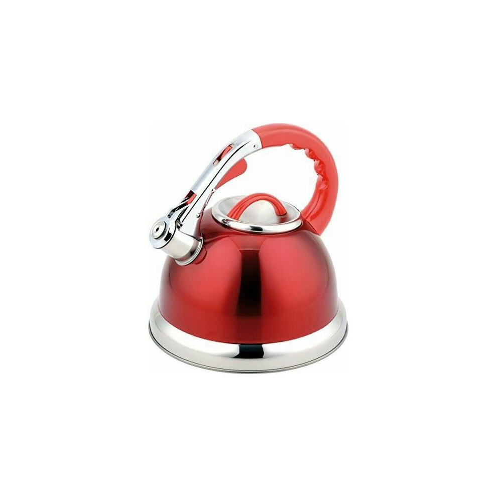 Cookspace Whistling Kettle 3.5L Stainless Steel Red