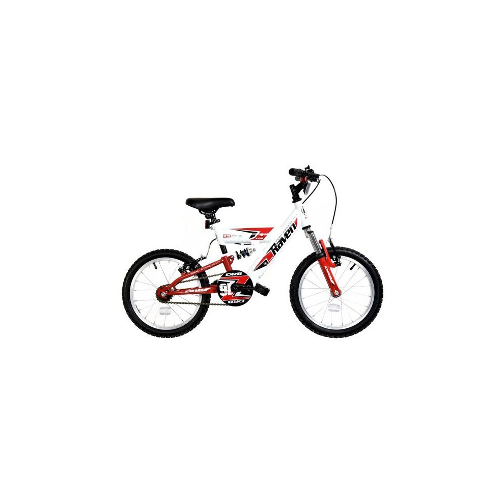 Dallingridge Raven Boys Suspension Mountain Bike 16" Wheel White/Red