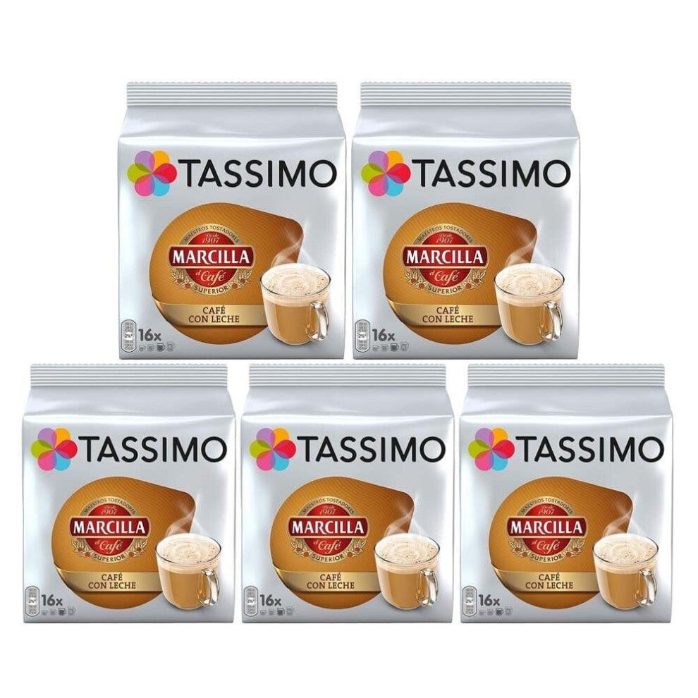 T Discs Marcilla CafÃ© Con Leche (Pack of 5, 80 Drinks)