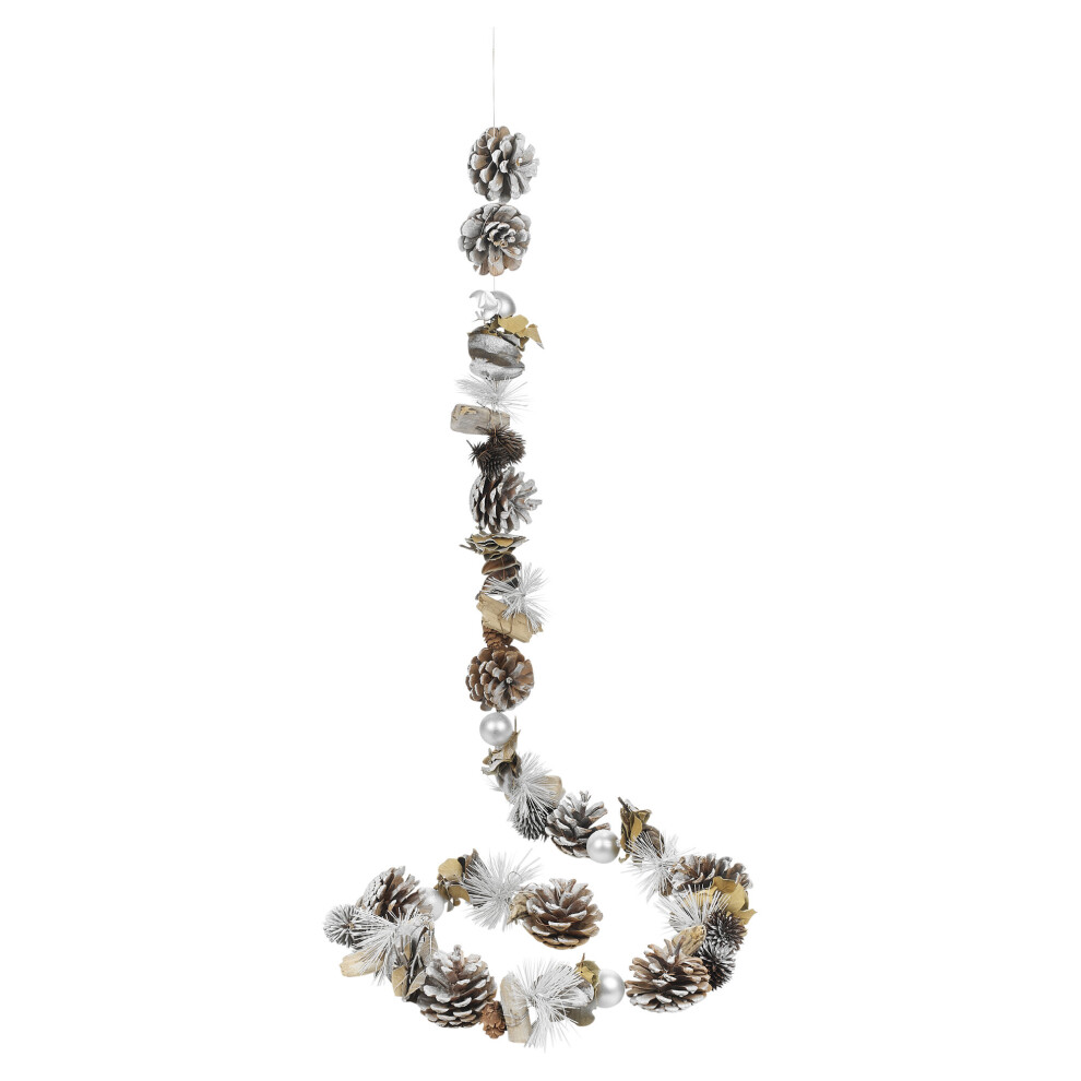 Urbn Living (Natural ) 150Cm Genuine Pinecone Christmas Garland Tree Fireplace Décor Xmas Door Wreath White