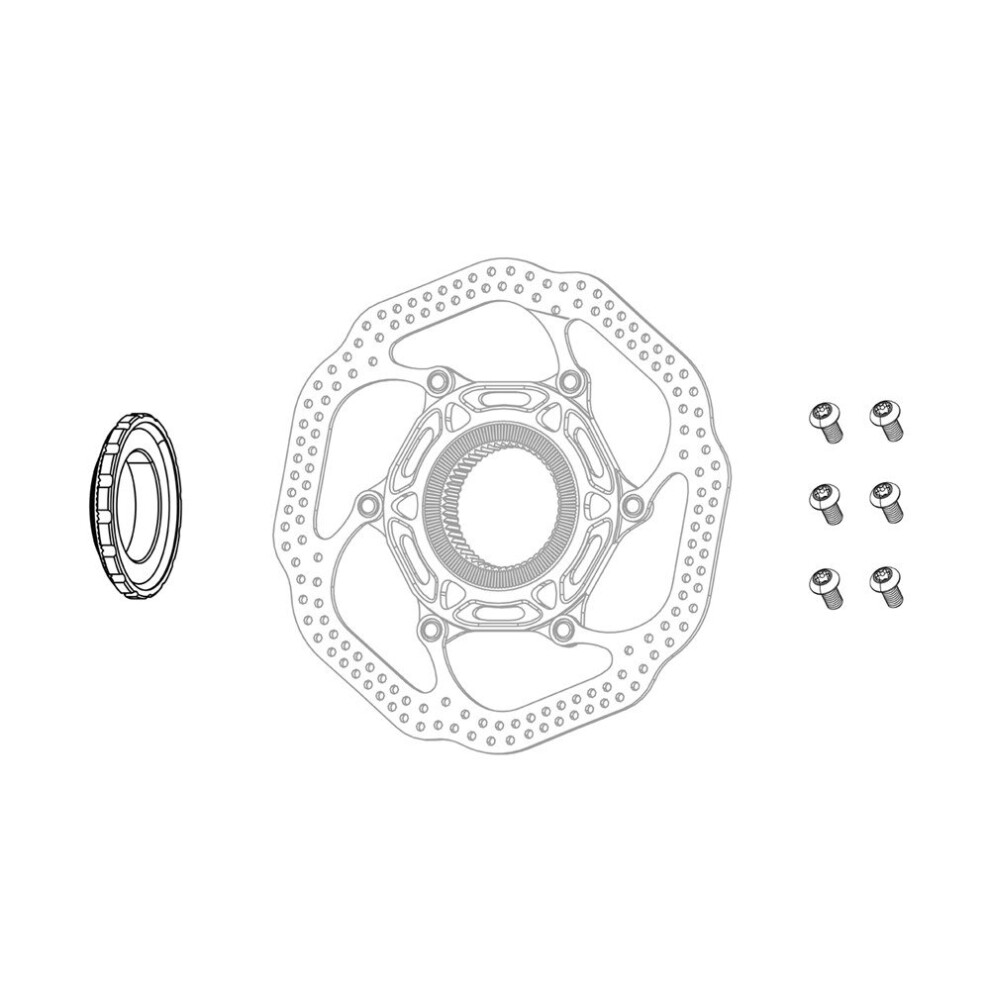 Sram Spare Hub Centerlock Rotor Disc Lockring Logo Qty 1 Black