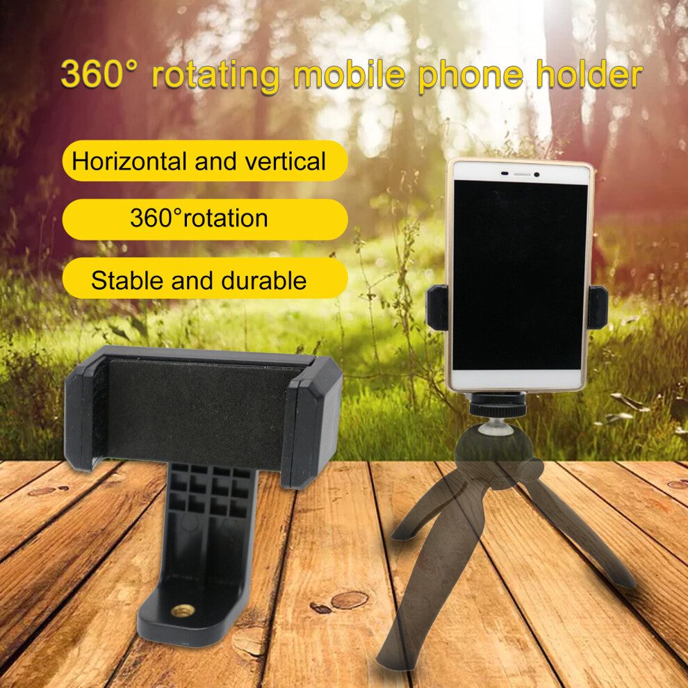 Smartphone Clamp Adjustable 360 Degree Rotating ABS Smartphone Holder Tripod Adapter for iPhone-image-OPC-P8NHGXT-NEW