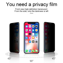 (for iPhone 13) 1 Set Full Coverage Peep-proof Screen Protector Anti-shock Exquisite Tempered Glass Screen Cover for iPhone 13 mini/13/13 Pro/13 Pro Max