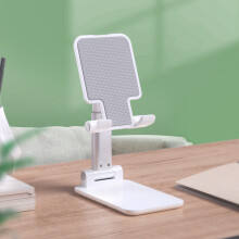 (White, D Style) Practical Retractable Phone Stand Ergonomic Anti-slid ABS Phone Catcher for Home