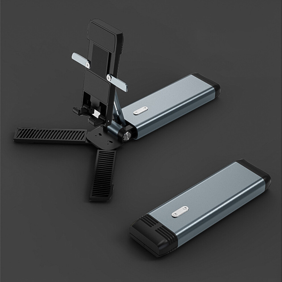 (White) Universal Foldable Desktop Phone/Tablet Support Stand Bracket For Live Streaming White 9424349299689