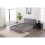 (Single 3FT) Kosy Koala Grey Velvet Ottoman Fabric Storage Bed 5