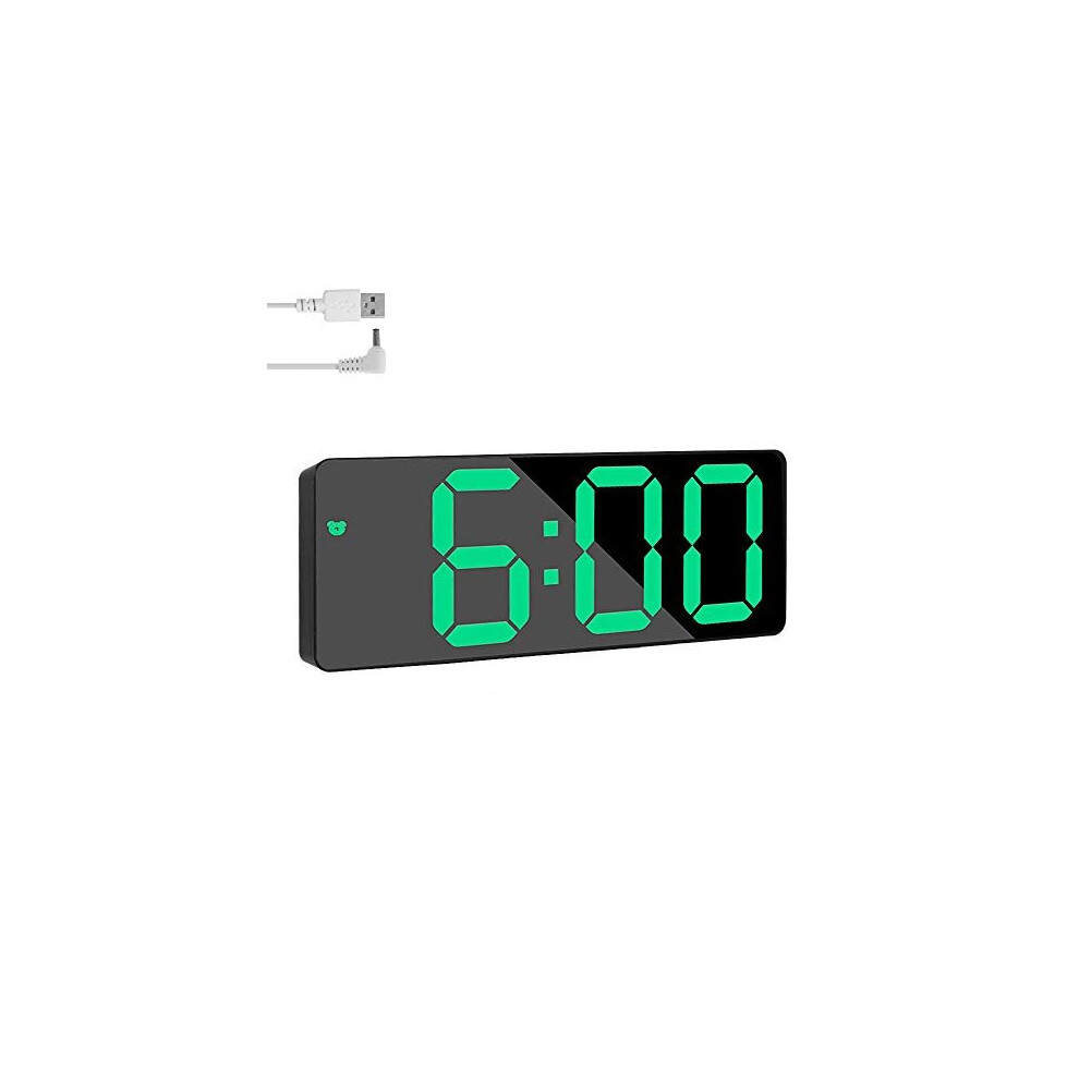 Digital Alarm Clock, LED Digital Bedside Clock Battery Powered withÂ Snooze, Adjustable Brightness,USB Port Mirror Alarm ClockÂ  for Bedroom, Bedside