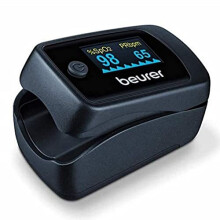 Beurer PO45 Pulse Oximeter, Measures Heart Rate, Arterial Oxygen Saturation and Perfusion Index, Suitable for Medical Conditions & High-Altitude S