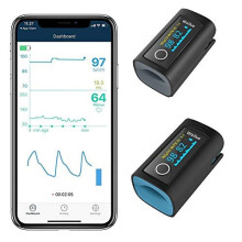 Viatom Pulse Oximeter with Free Vihealth App - Bluetooth SpO2, Pulse Rate & PI for Adults & Children