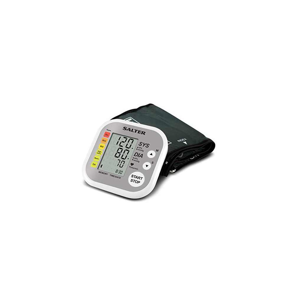Salter Automatic Arm Blood Pressure Monitor For Home Use, Irregular Heartbeat Detector, Hypertension Indicator - Based On World Health Organisati