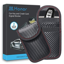 2 Pack Car Key Signal Blocker Pouch, Faraday Pouch for Car Keys, Keyless Signal Blocking Key Case, Rfid Blocker Bag for Car Security