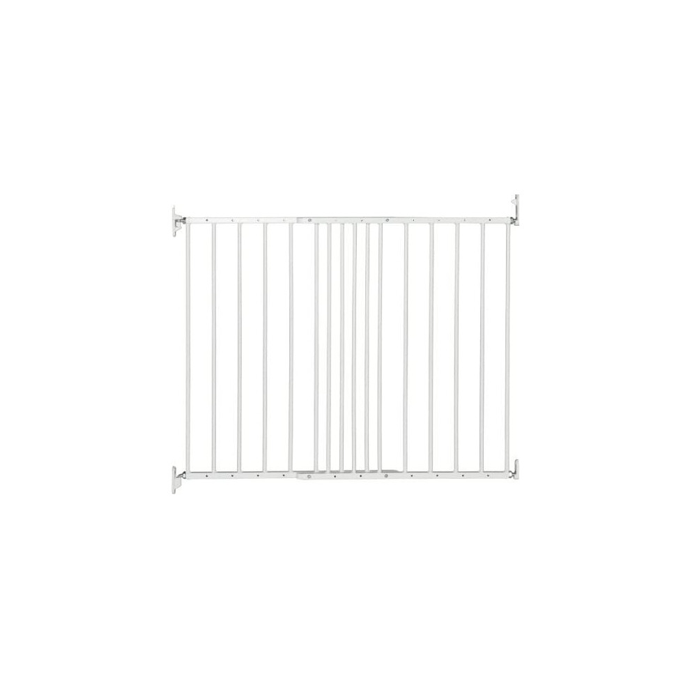 Babydan Multidan Extending Metal Safety Gate, White - Fits Openings 62.5Cm - 106.8Cm - Screw Fit