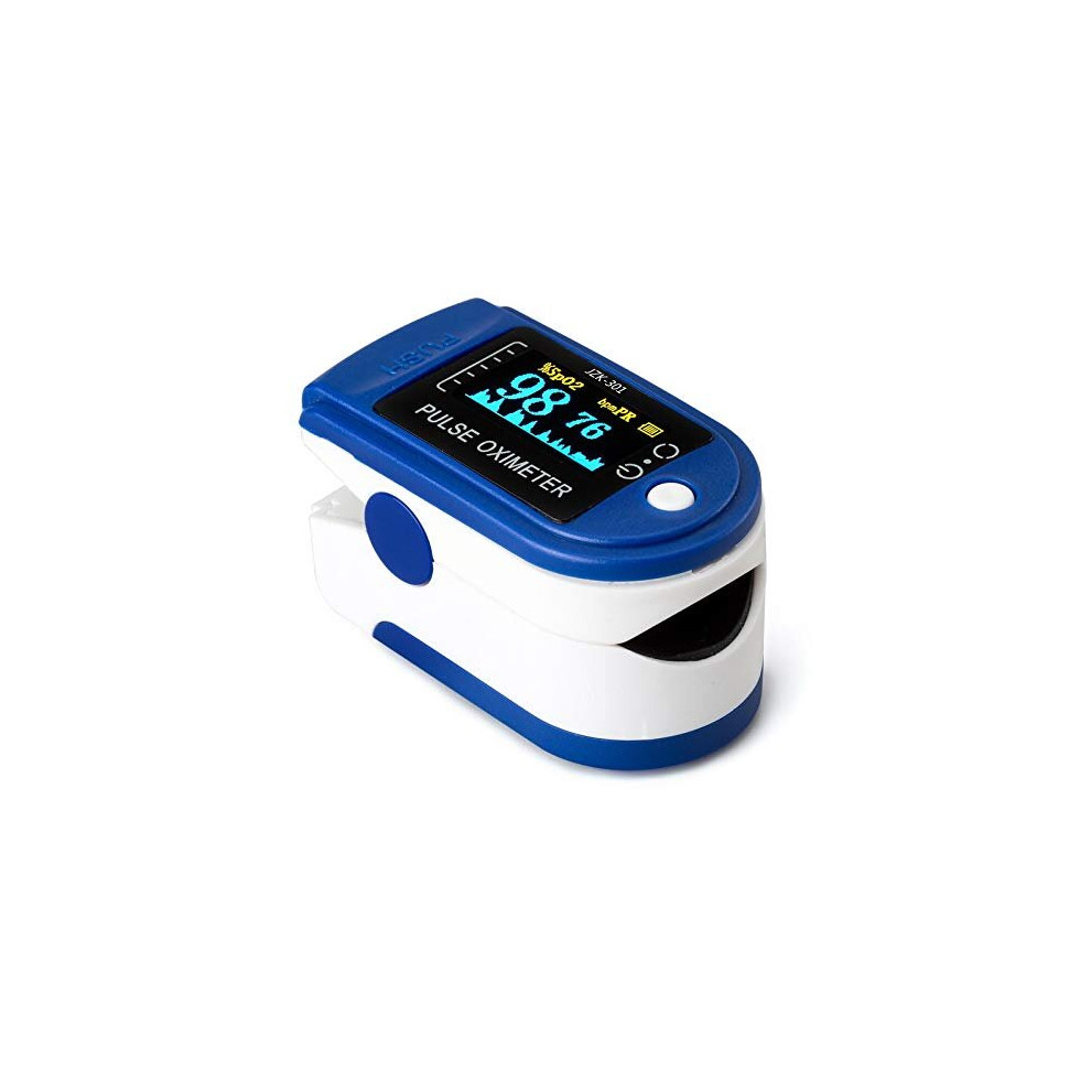 Finger Pulse Oximeter With LED Display, Oxygen Saturation Monitor, Portable Heart Rate Monitor Fingertip for Adult and Child, Spo2 Pulse Rate Alar