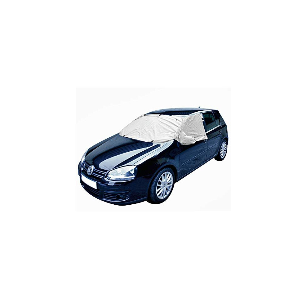 Sakura Car Windscreen Frost Protector - Ss4922 - Universal Easy Fit - Covers Side Windows And Wing Mirrors - For Most Cars
