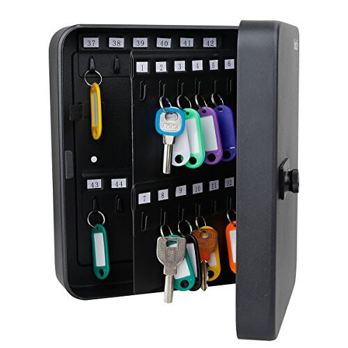 Uniclife 48 Key Cabinet Steel Security Safe Box with Combination Lock, Black 1