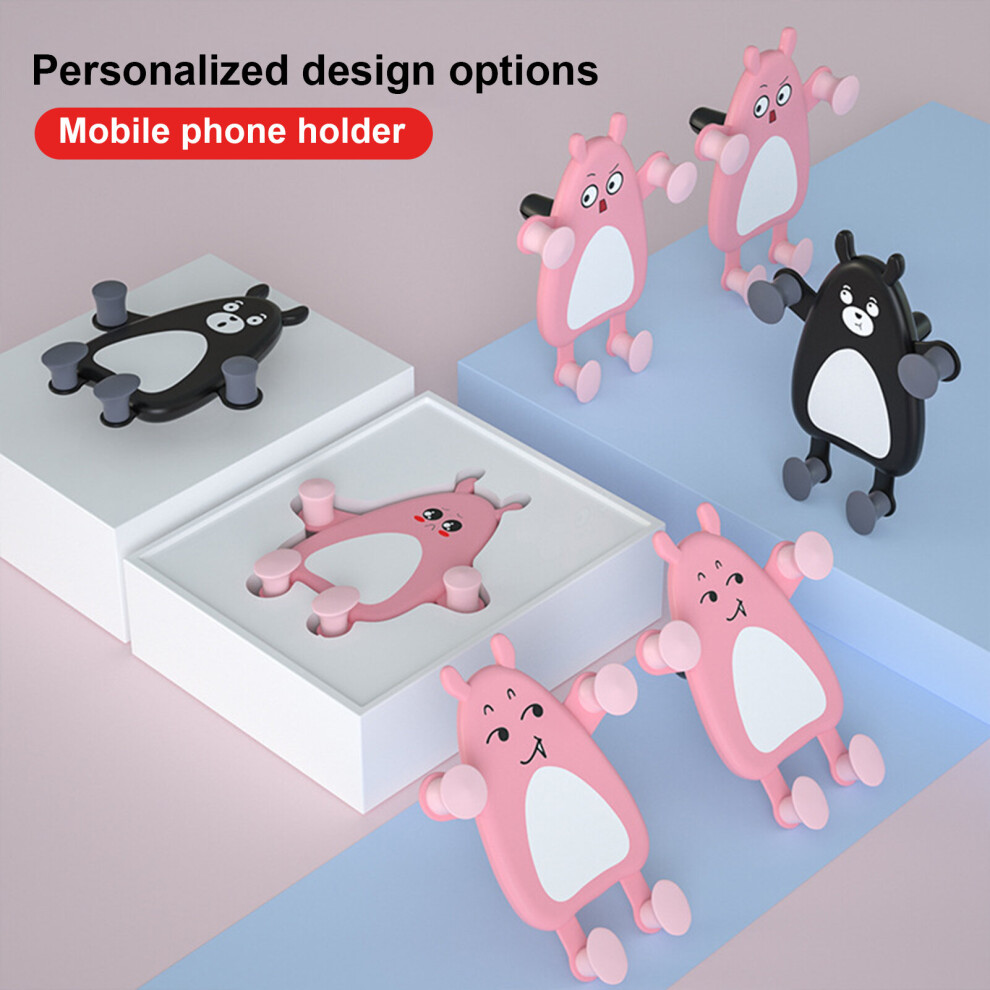 (A) Car Mobile Phone Bracket Cartoon Universal Gravity Car Air Outlet Navigation Fixed Support Stand For Smartphone 9424349277434