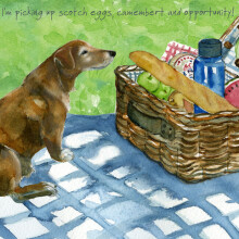 I See Opportunity Little Dog Laughed Greeting Card Blank Inside Any Occasion