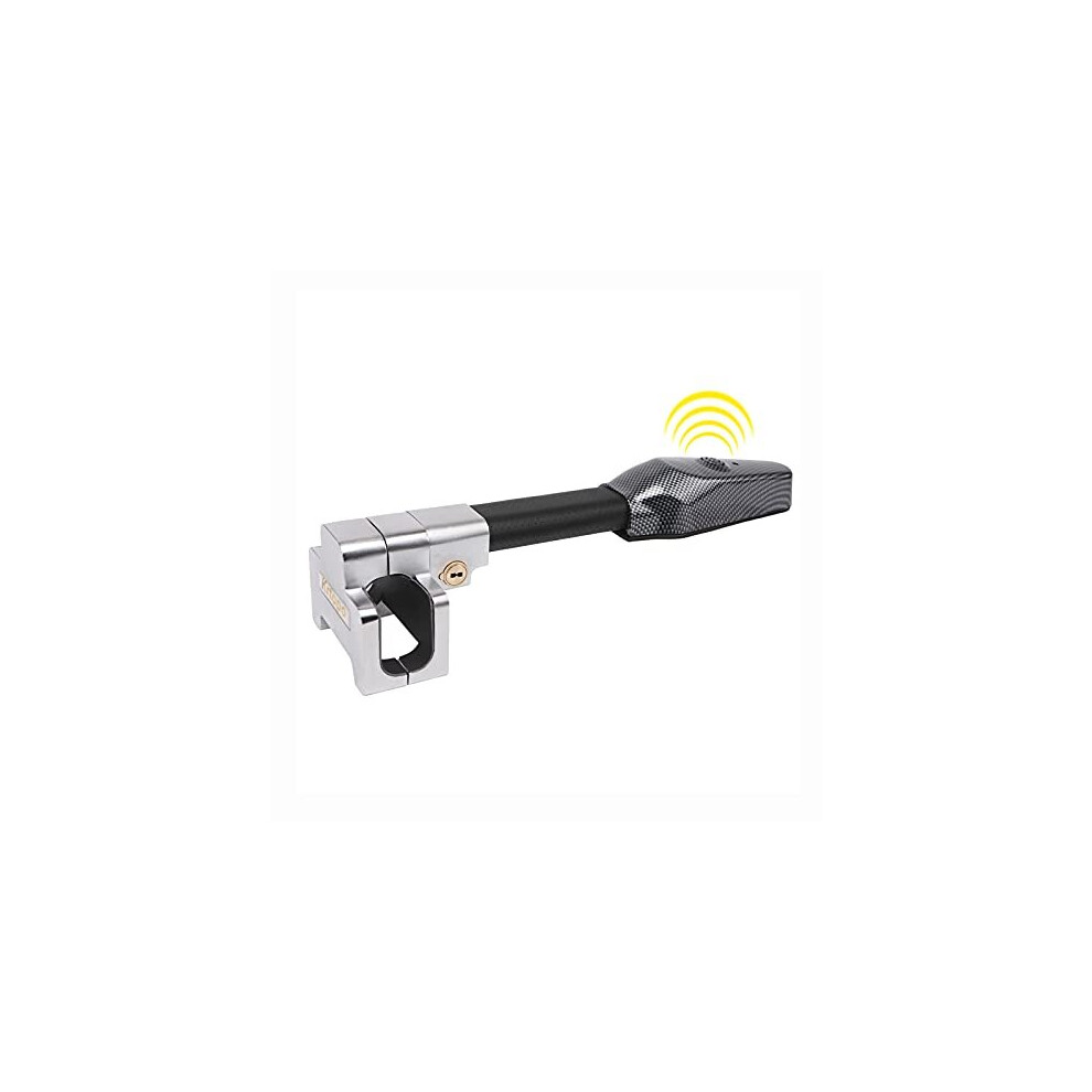 Steering Wheel Lock Car Locking Alarm Retractable Auto Anti-Theft Security T-Lock With Keys Black 656664008267
