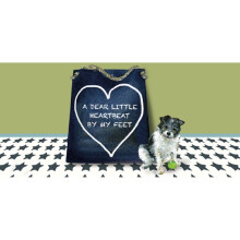 Heartbeat By My Feet Little Dog Laughed Greeting Card Blank Inside Any Occasion