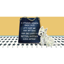 Just Me & My Dog Little Dog Laughed Greeting Card Blank Inside Any Occasion