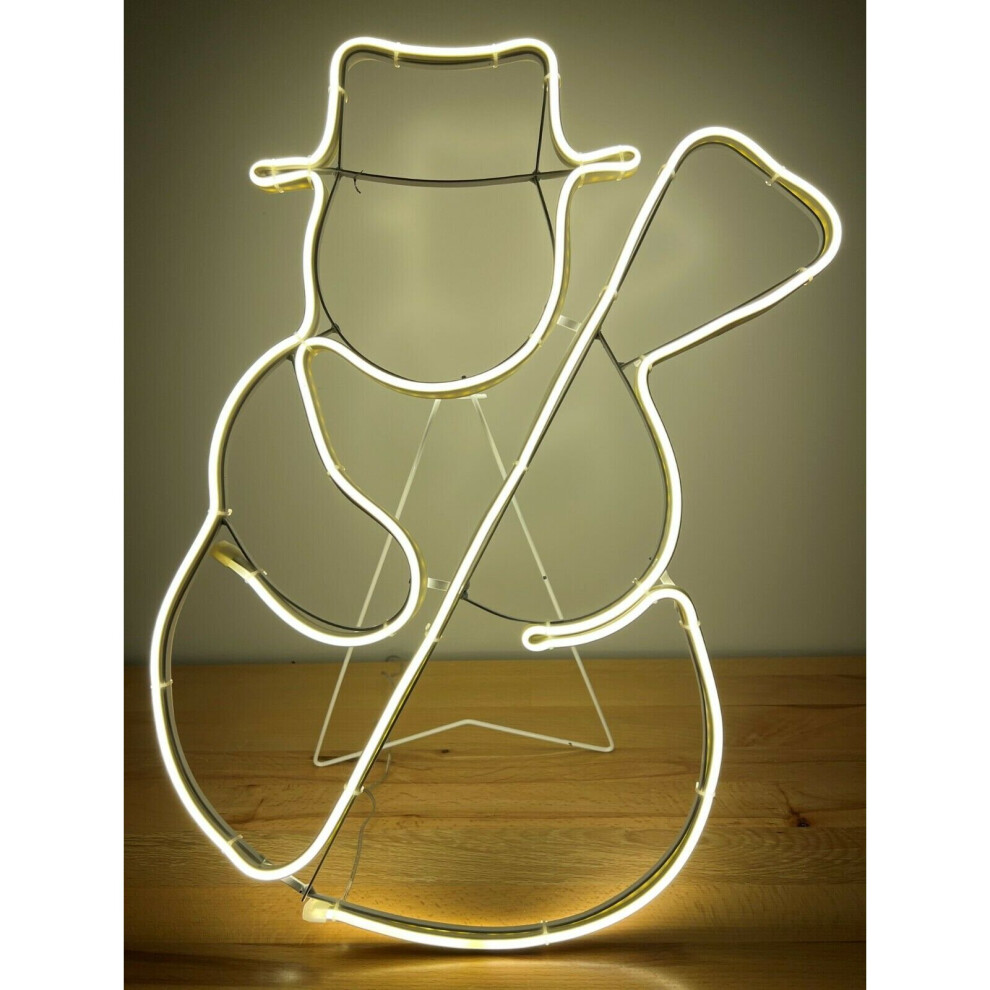 (Snowman) Christmas Neon LED Rope Light Silhouettes 8 Styles