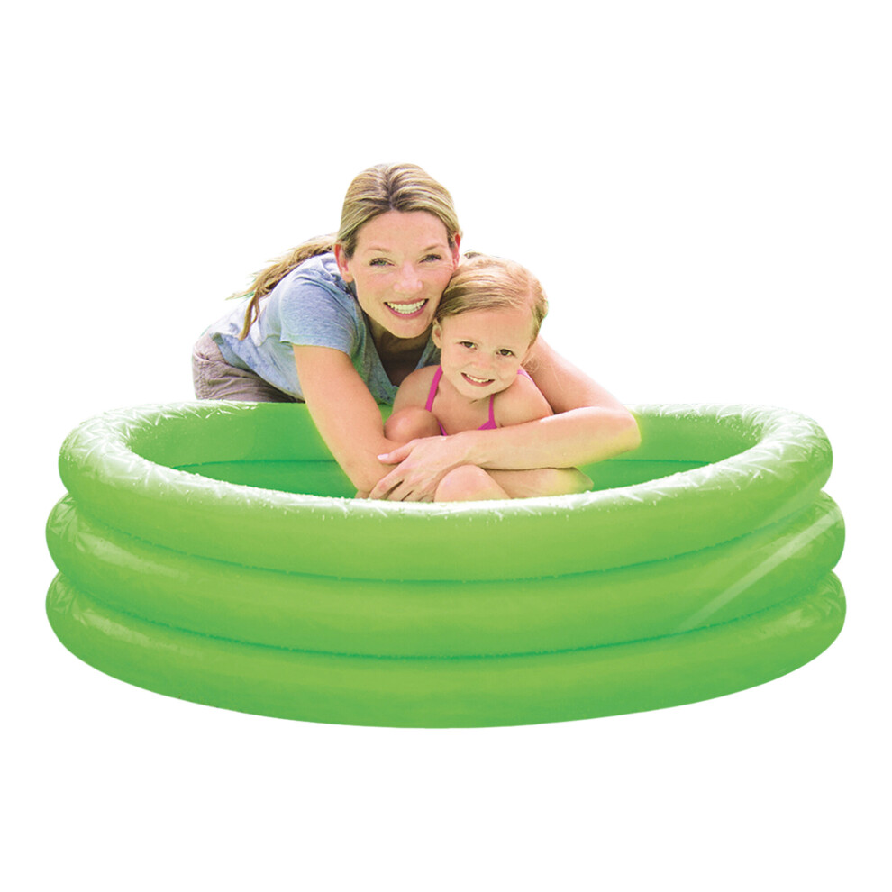 (Green, 3 ring 152cm x H30cm) Kids Swimming Pool Water Paddling Inflatable