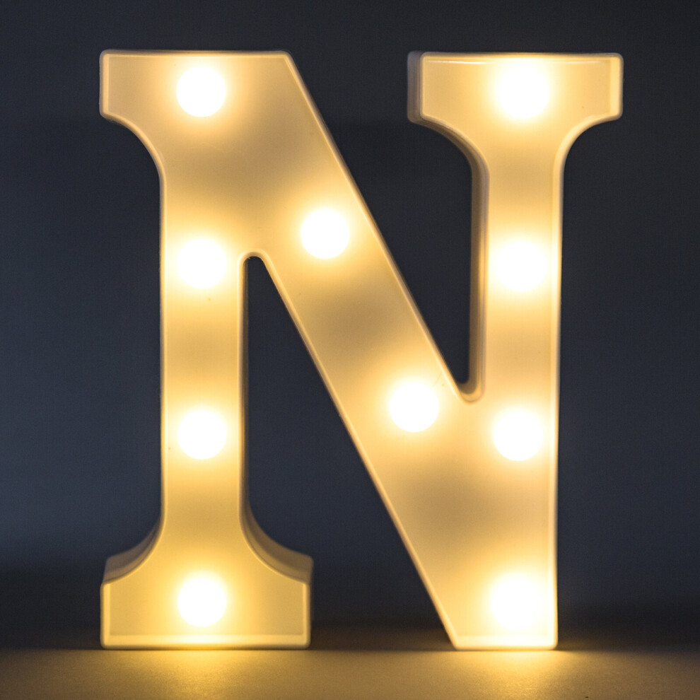 Petrolscooter White (N) Led Light Up Alphabet Letters 22Cm