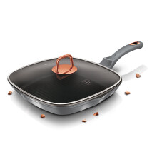 (Moonlight) 3pc Frying Grill Pan Aluminium Non Stick Coating