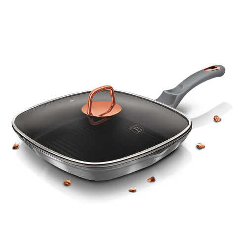 (Moonlight) 3pc Frying Grill Pan Aluminium Non Stick Coating