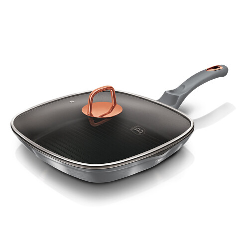 (Moonlight) 3pc Frying Grill Pan Aluminium Non Stick Coating 1