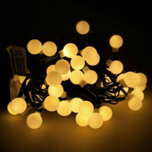 (200 - Warm White) GEEZY LED Christmas Berry Ball Fairy String Light With Timer and 8 modes Indoor & Outdoor Decoration