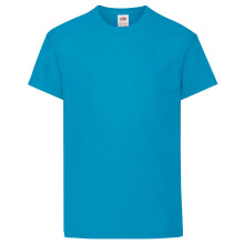 (9-11 Years, Azure Blue) Fruit Of The Loom Childrens/Kids Original Short Sleeve T-Shirt