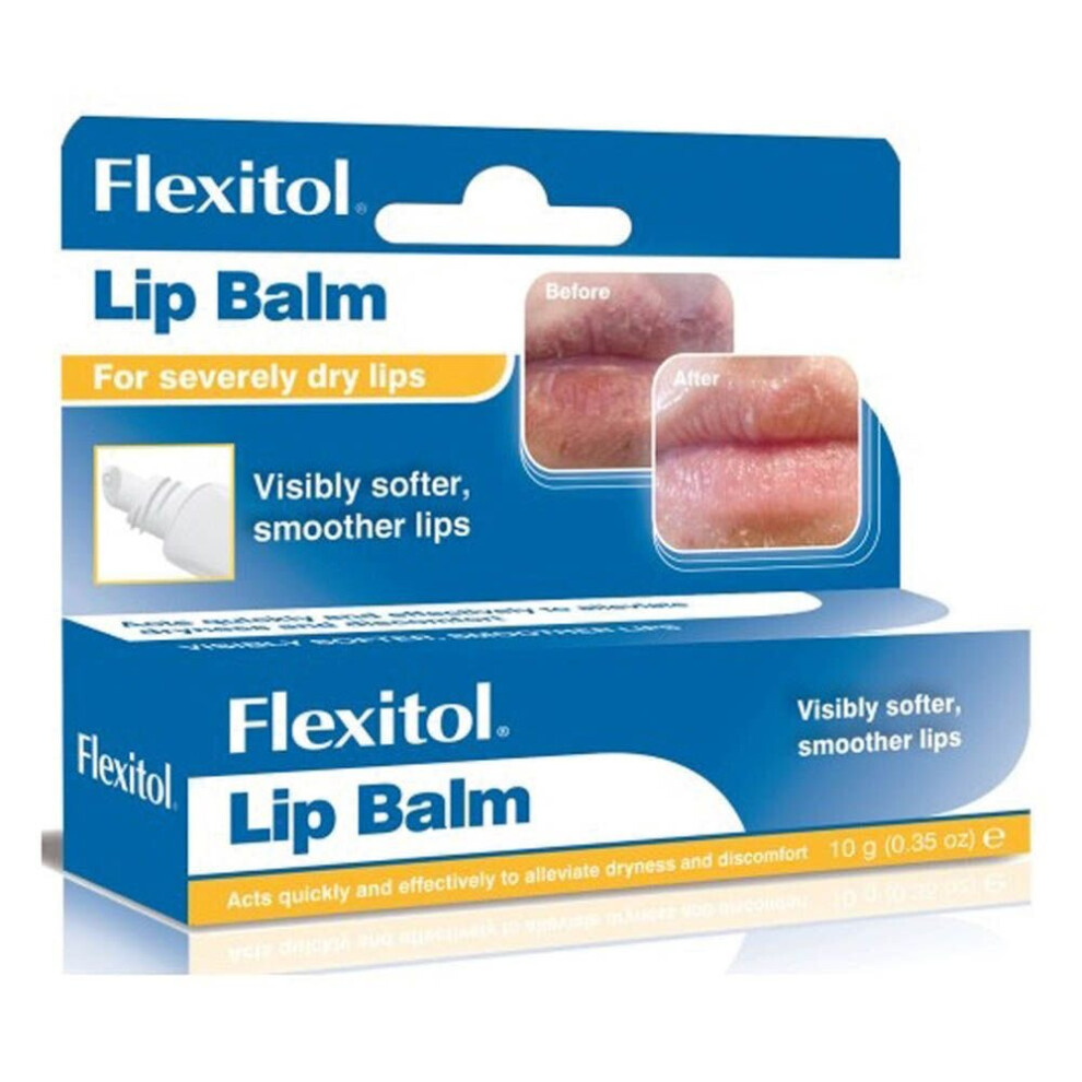 Flexitol Lip Balm - 10g | Ultra-Moisturizing Formula for Dry & Chapped Lips, Visible Results in 1 Day