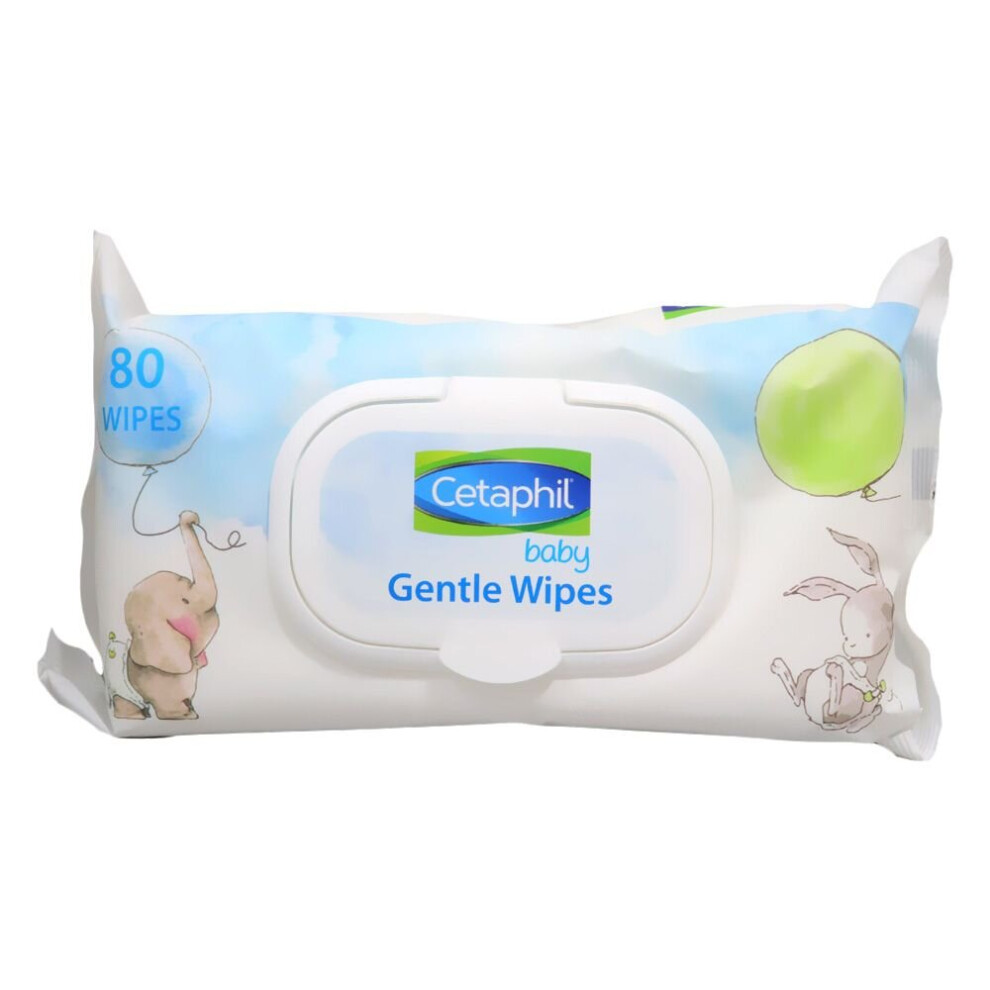 Cetaphil Baby Gentle Wipes 80's, With Aloe Vera, Chamomile & Vitamin E