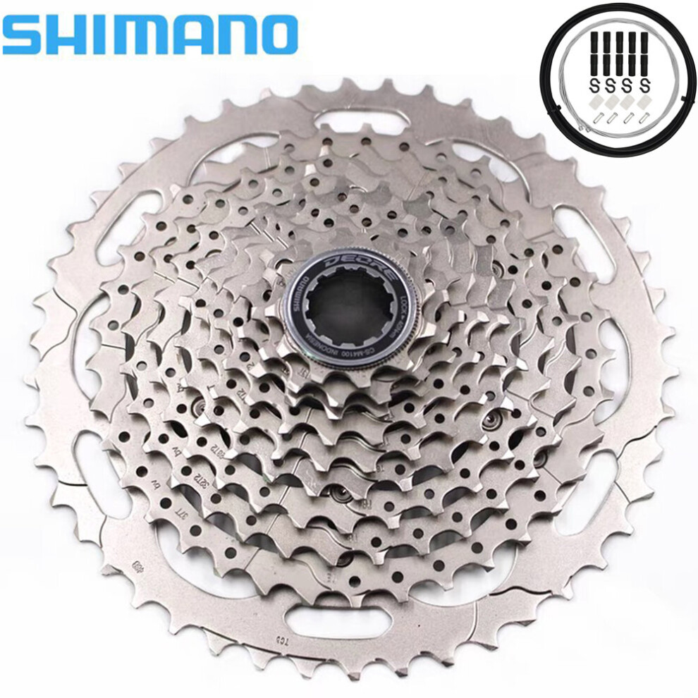 (silver) Shimano m4100 11-42t/11-46t 10 Speed Cassette