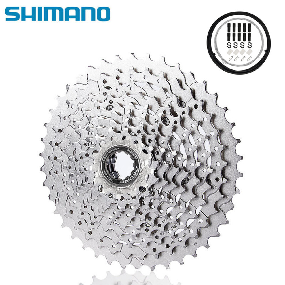 (silver) Shimano m4100 11-42t/11-46t 10 Speed Cassette