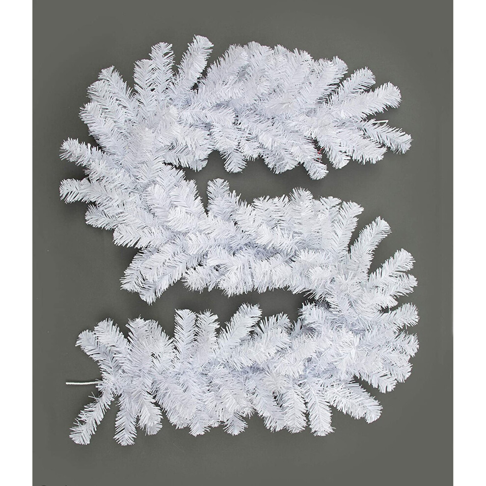 Garden Store Direct (Garland, White Un-Lit) Christmas Garlands And Wreaths - Many Styles