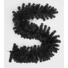 (Garland, Black Un-Lit) Christmas Garlands and Wreaths - Many Styles