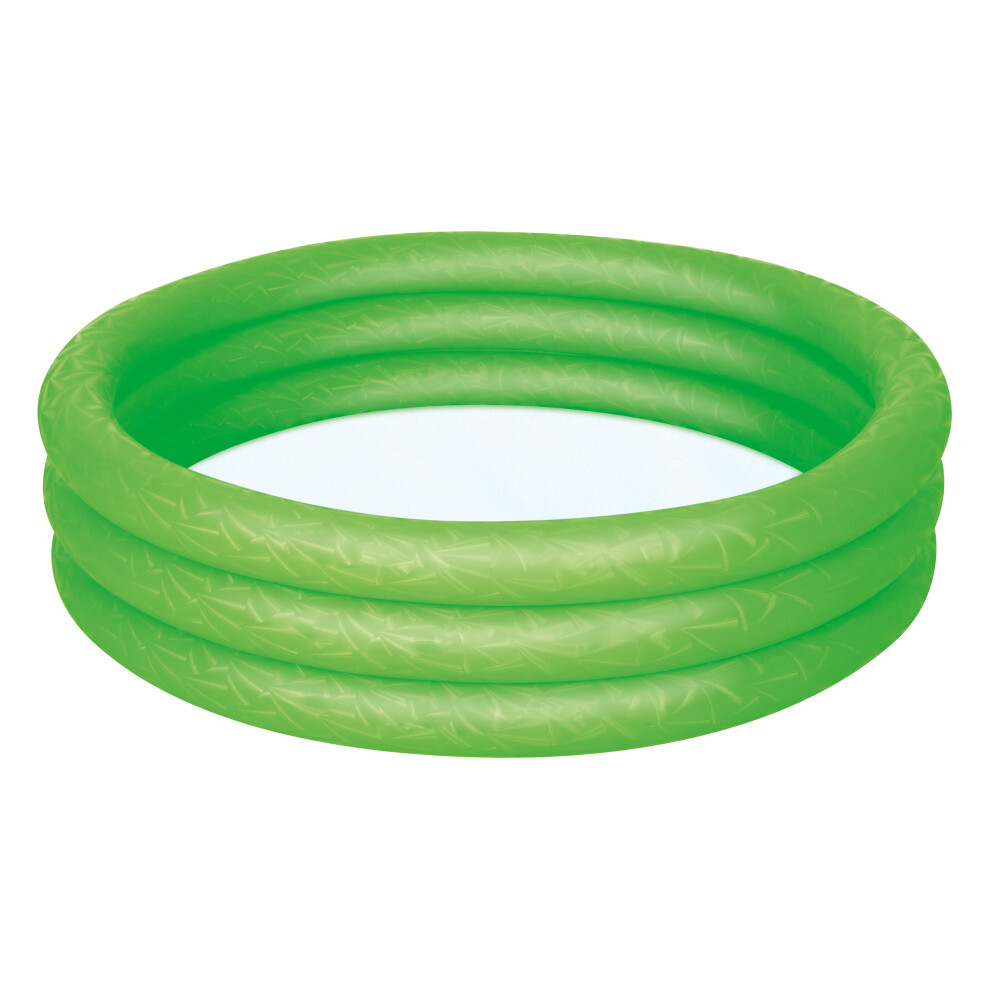 (Green, 3 ring 1.22m x H25cm) Kids Swimming Pool Water Paddling Inflatable