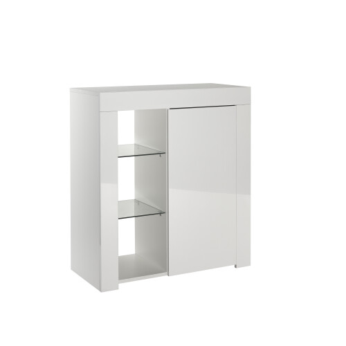 (White) Modern Matt Gloss Buffet Sideboards Display Cabinets with LED Lights 2