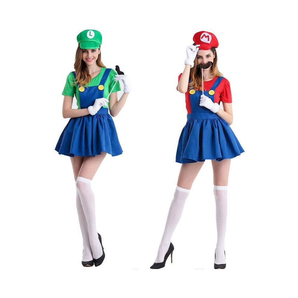 Super Mario Luigi Adult Costume-L/Xl - The Party Warehouse