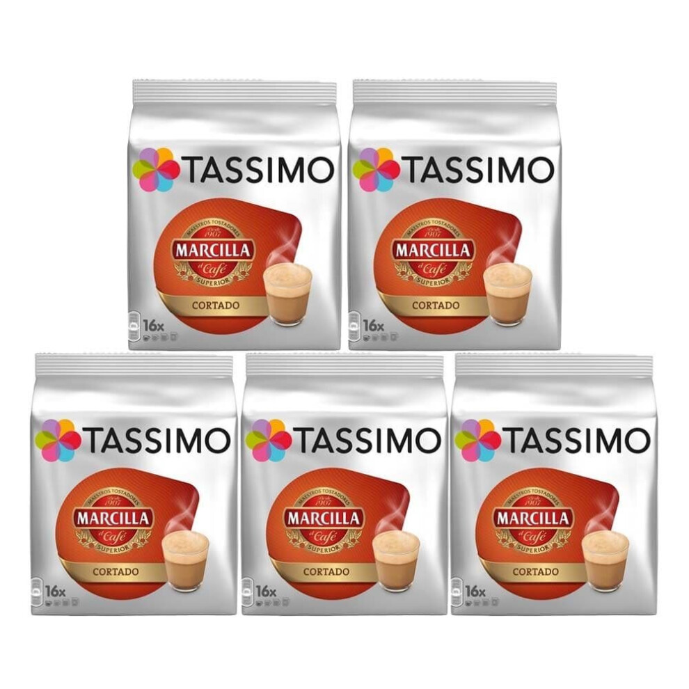 Tassimo T Discs Marcilla Cortado (Pack of 5, 80 Drinks)