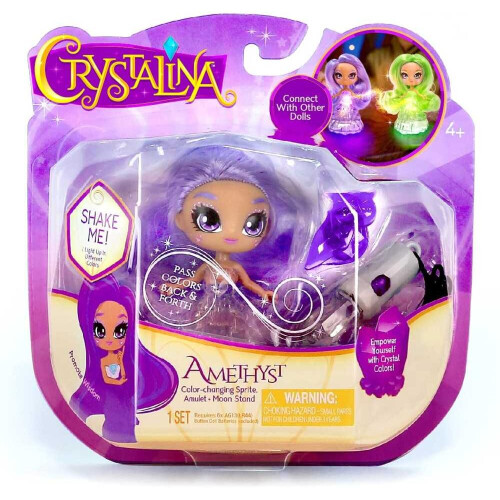 Crystalina Amethyst Doll with Colour Changing Magical LED Amulet 2