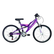 Dallingridge Chic Girls Full Suspension Mountain Bike 24" Wheel Purple