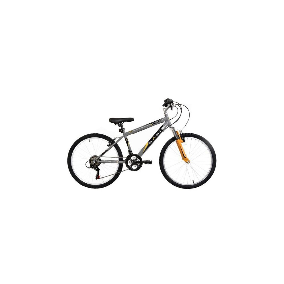Basis Bolt Boys Hardtail Mountain Bike, 24" Wheel - Grey/Orange-image-OPC-P8NJBX2-NEW