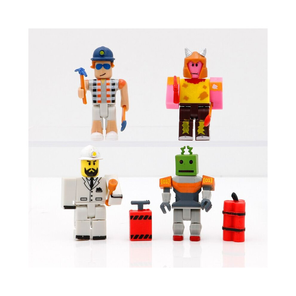 Roblox Game Character Accessory 4 PCS Roblox Action Figure Cake Topper Gift Toys